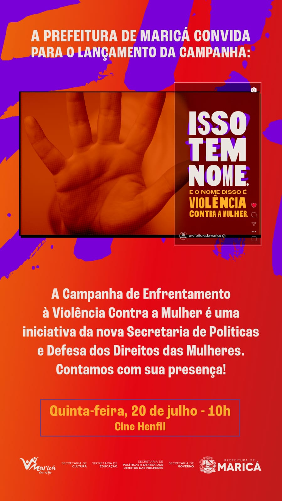 Maricá lança campanha de enfrentamento à violência contra mulher